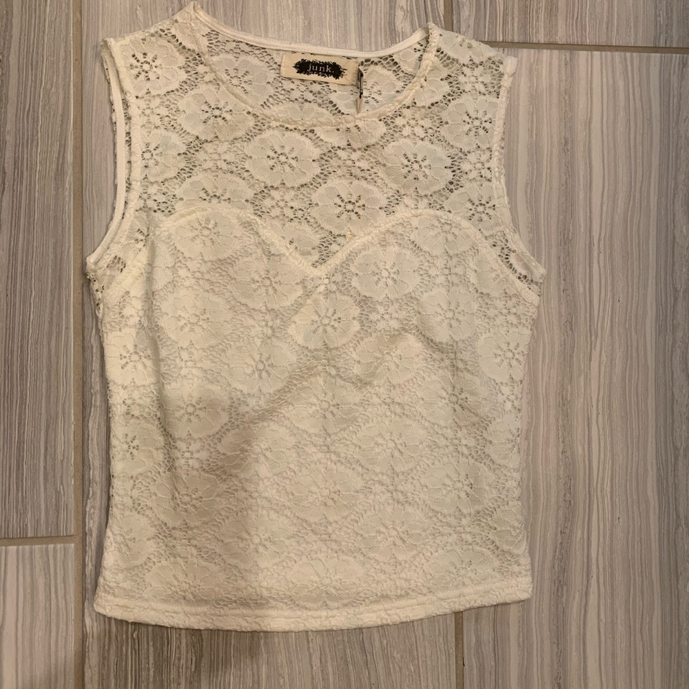 White lace top